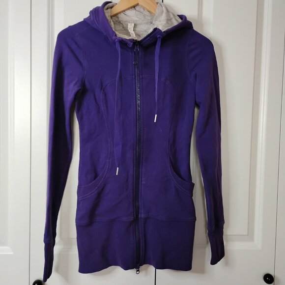 Lululemon athletica Women's Purple Live Simply Hooded Full-Zip Jacket Size 4 - Picture 1 of 9